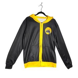 Cobra Kai Hoodie Black and Yellow Mens Large Full Zip